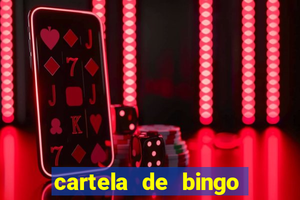 cartela de bingo cha de panela